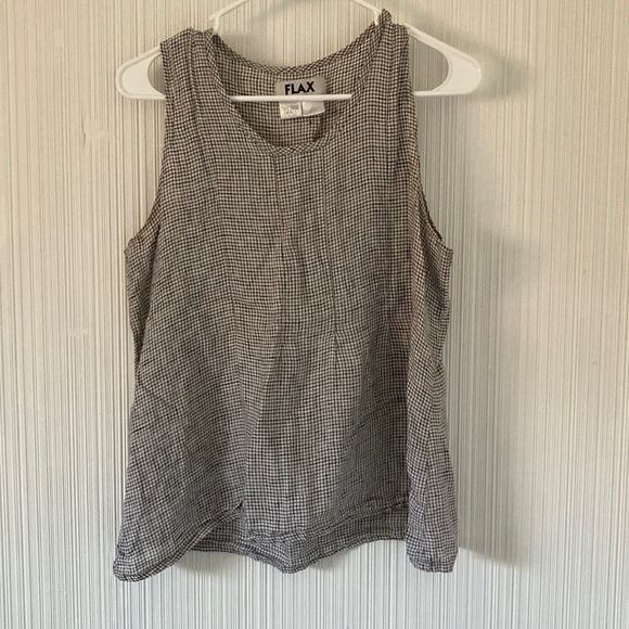 Flax Tops - FLAX | Gingham Linen Tank